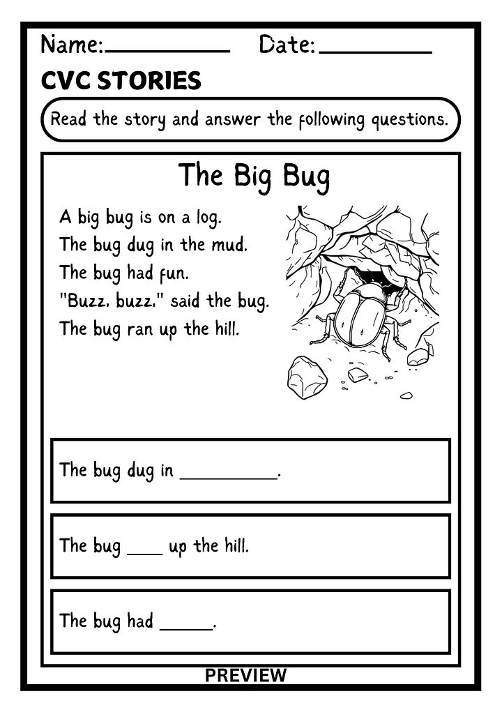 CVC Stories for Early Readers – Phonics Practice Bundle PDF product image (2)