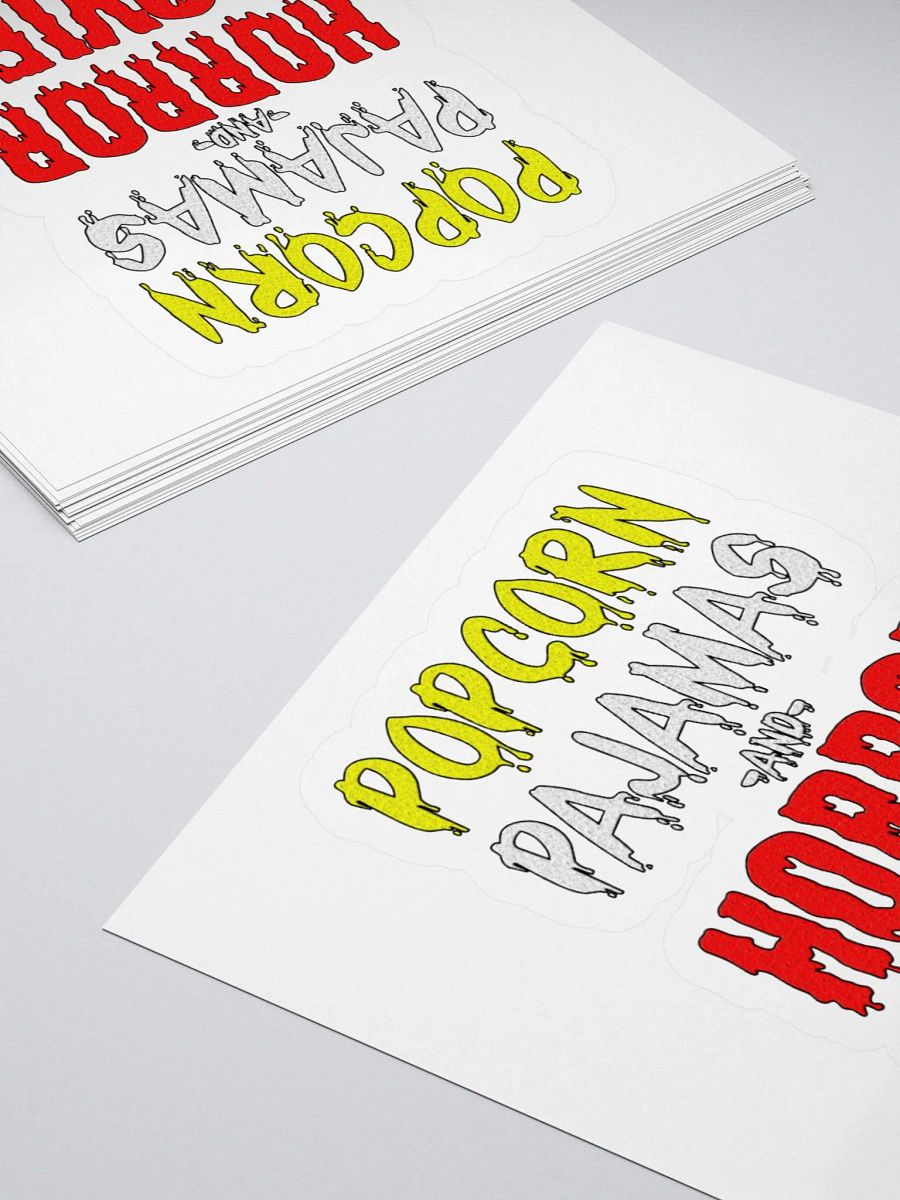 Popcorn Pajamas And Horror Movies Sticker product image (4)
