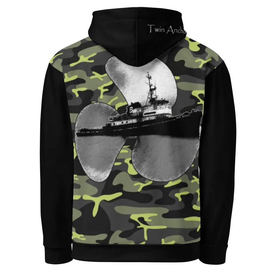 black & Green Three blade prop & Jack tug Hoodie product image (1)