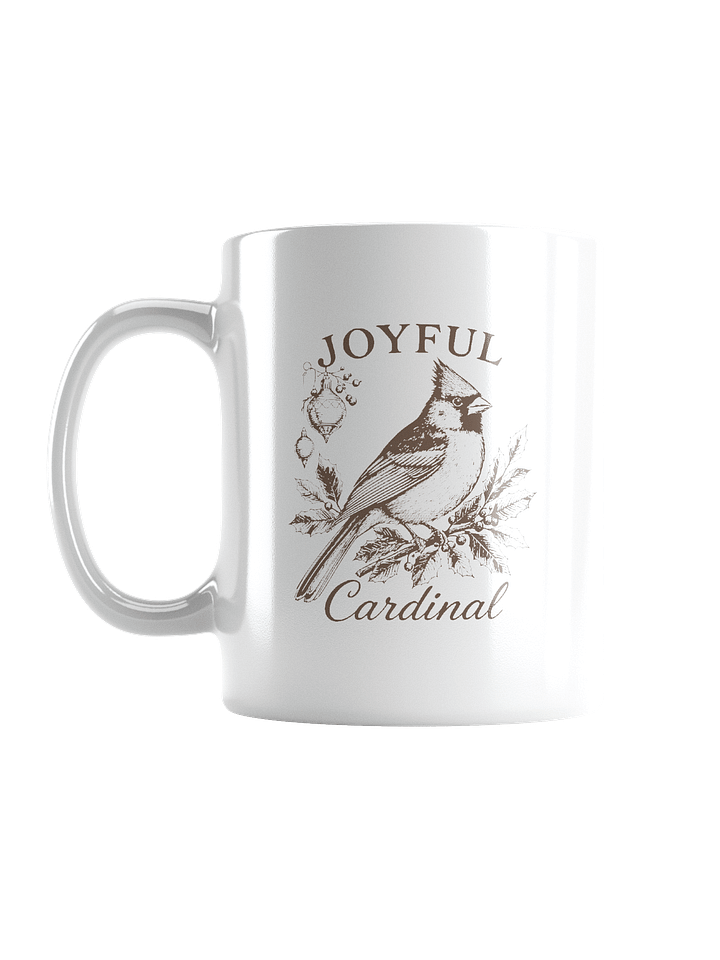 Joyful Cardinal Vintage Christmas Mug product image (1)