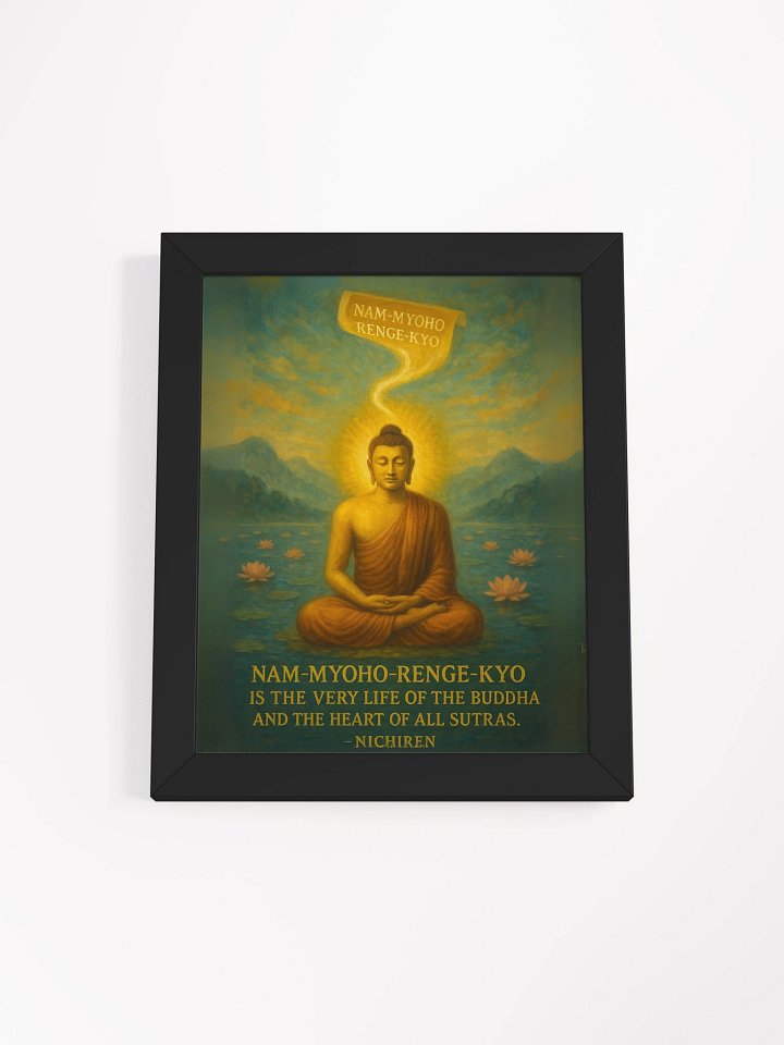 Nam-Myoho-Renge-Kyo Framed Poster – Nichiren Buddhism Art Print for Home, Altar, or Meditation Space product image (1)
