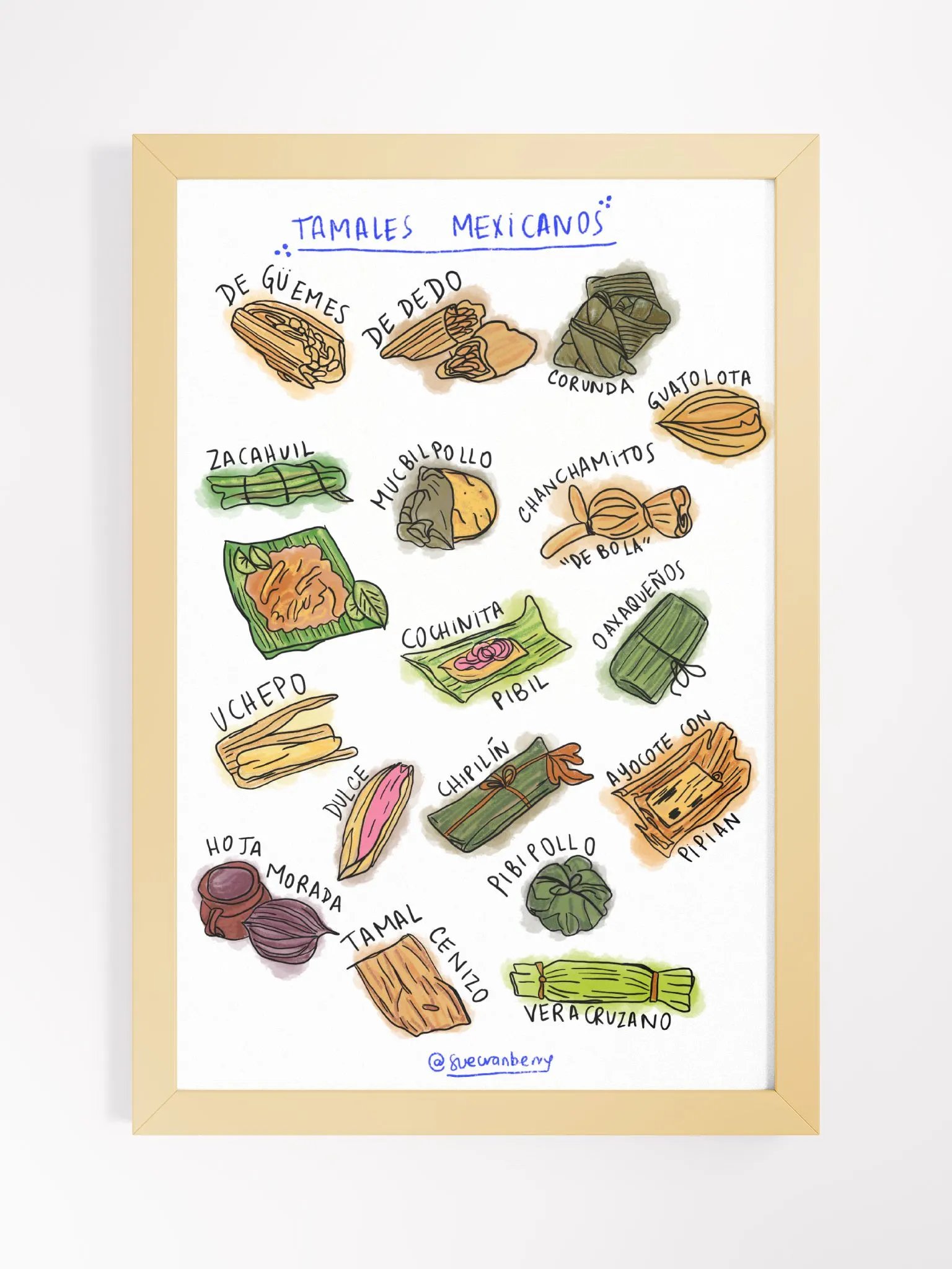 Tamales Mexicanos Framed Poster product image (1)