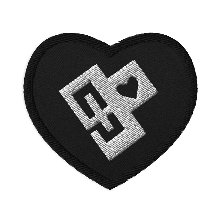 OptimusProcrastinus HeartChip Patch (White on Black) product image (1)