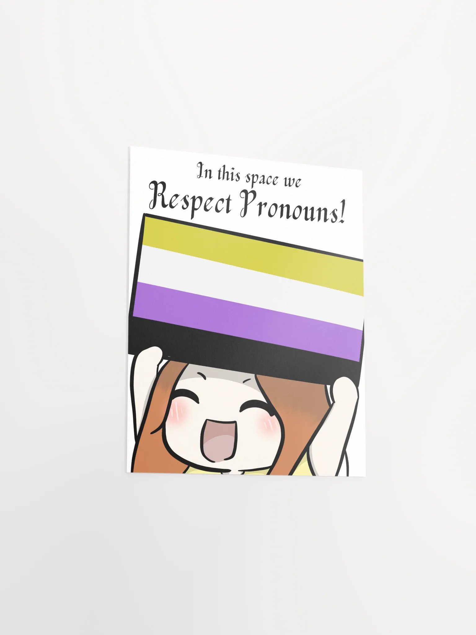 Respect Pronouns Poster - Nonbinary product image (3)