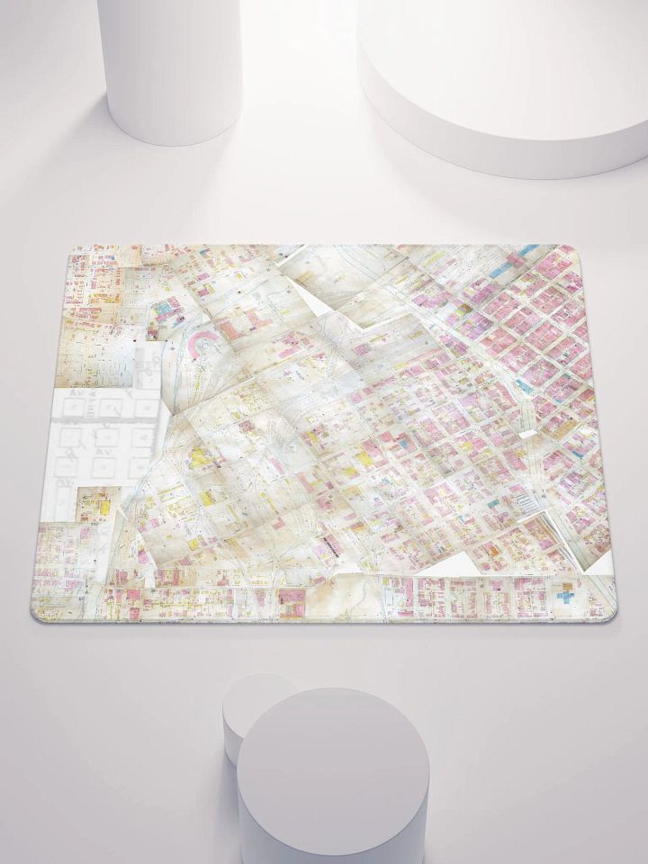 Auraria 1929 Map Mosaic Gaming Pad product image (1)