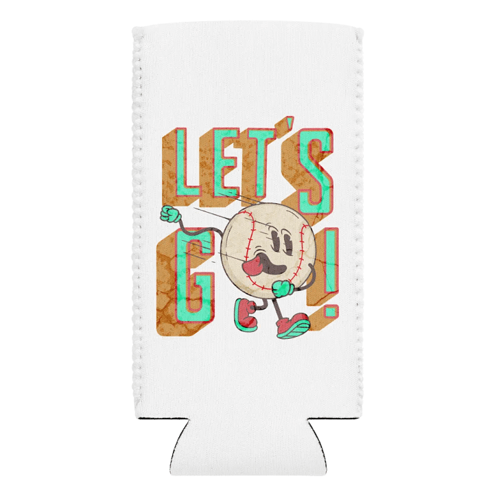 Lets Go Baseball Mascot Playful Can Cooler product image (2)