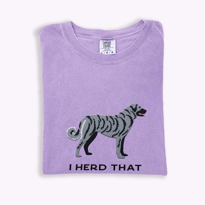 I Herd That T-Shirt(Embroidered) of an Anatolian Shepherd Dog(Blue Brindle) product image (1)
