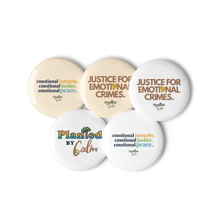 Official Planted By Calm | Calm Keepers Set of Pin Buttons (Choose Your Size) product image (1)