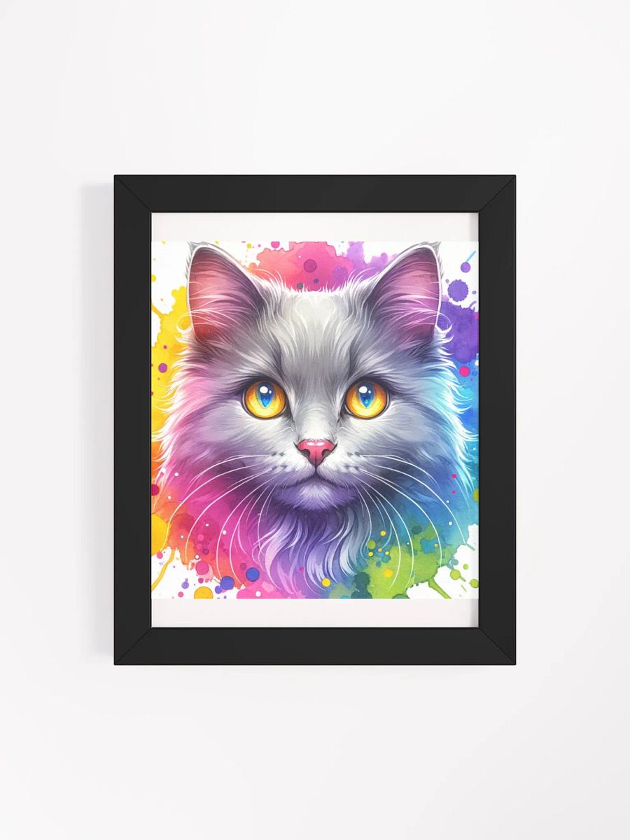 Beautiful Grey Cat Watercolor Art Print product image (103)