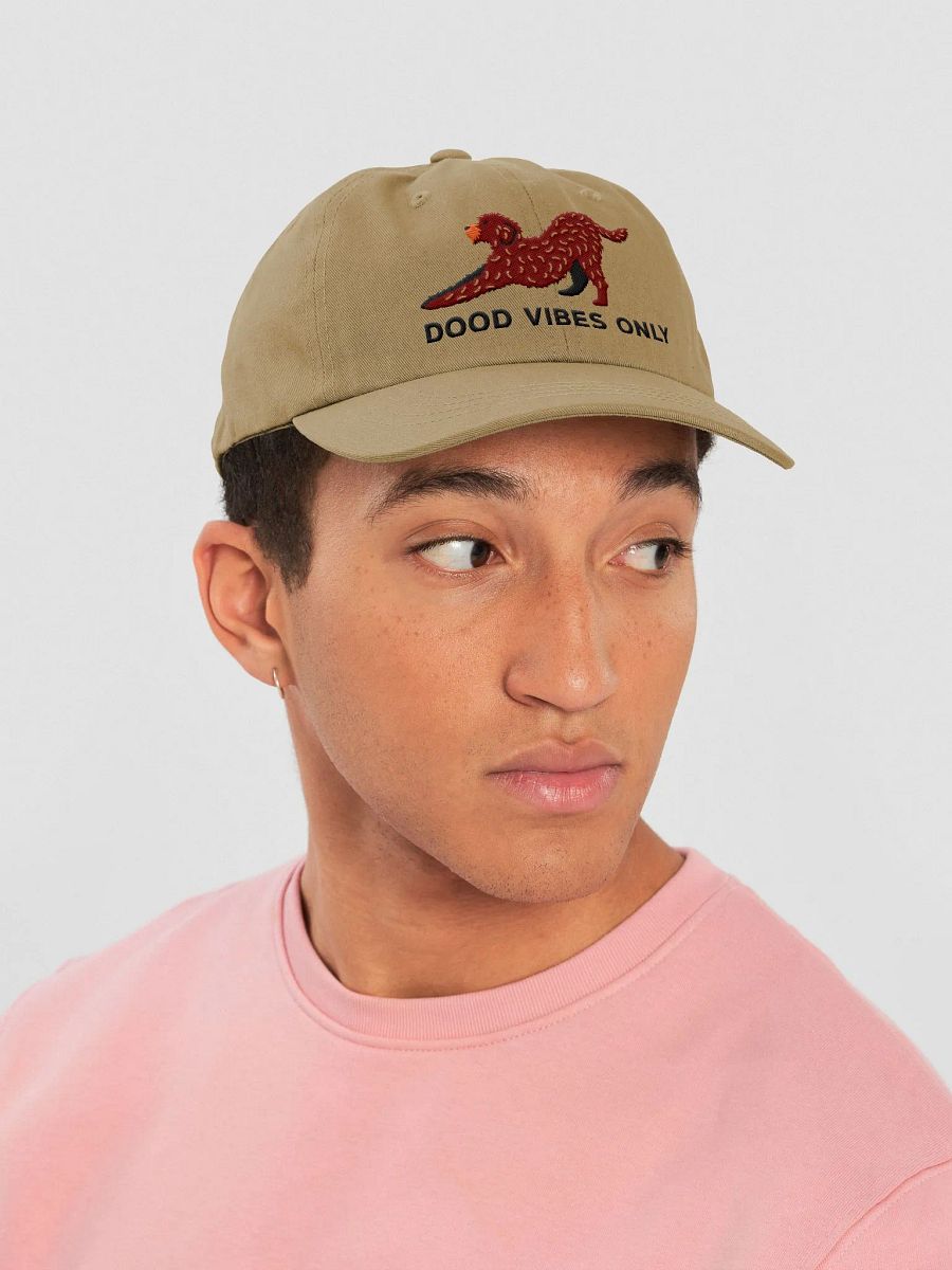 Dood Vibes Only Classic Dad Hat(Embroidered) of a Labradoodle(Chocolate) product image (19)
