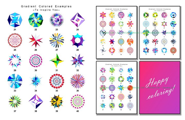 100 Geometric Mandala Coloring Pages | PDF | Digital File | Series GM2025 Vol. 4 product image (2)