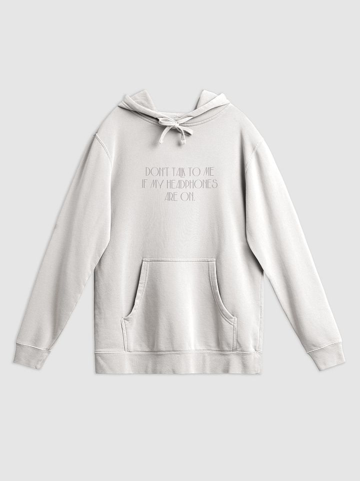 HEADPHONES ON (variant 13) printed pigment hoodie product image (1)