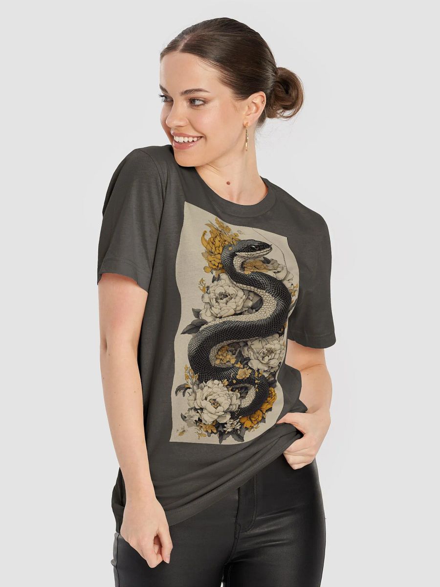 Yellow and White Floral Snake Supersoft Tee product image (8)