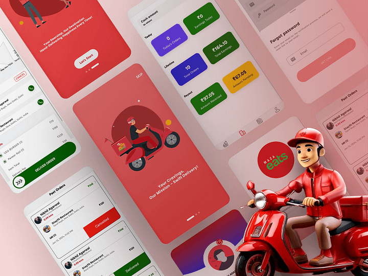Ionic 8+ Rider Food Delivery App UI Template product image (1)