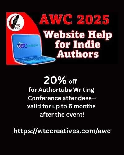 Curious about managed web design for authors? In this livestream, I’m taking a closer look at WTC Creatives, the 2025 AWC Sup...