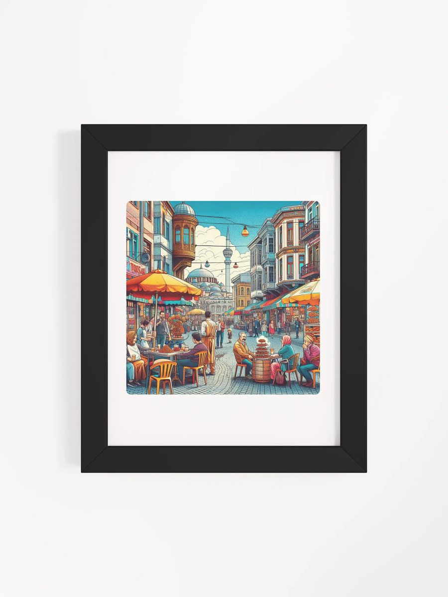 Cityscape Conversations Framed Poster | Ankara city Ai work product image (49)