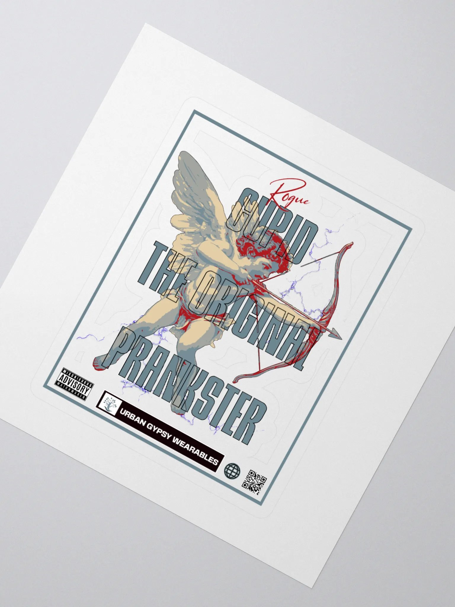 Cupid's Mischief Kiss Cut Sticker product image (2)
