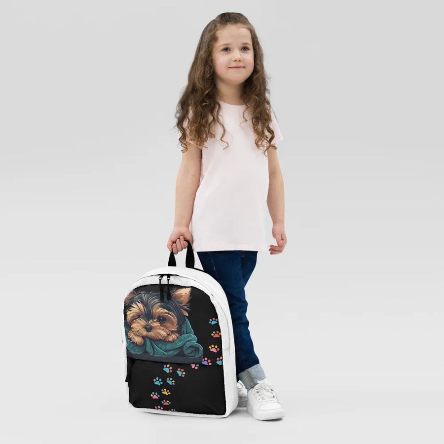 Whimsical Yorkie All-Over Print Backpack product image (8)