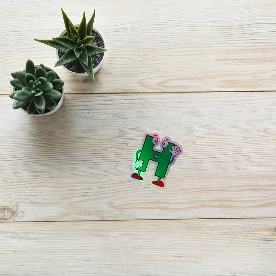 H Holographic Cartoon Character Sticker product image (10)