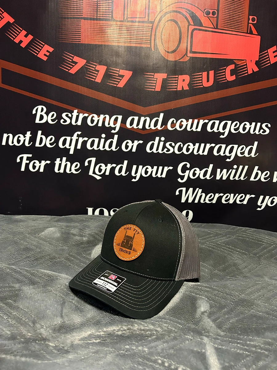 Black / charcoal 717 trucker adjustable hat product image (1)