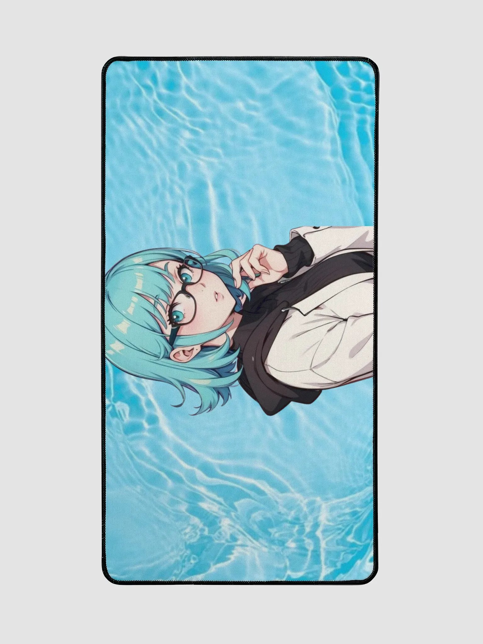 (Aqua WAIFU) K Desk Mat 15.5" x 31.5" product image (2)
