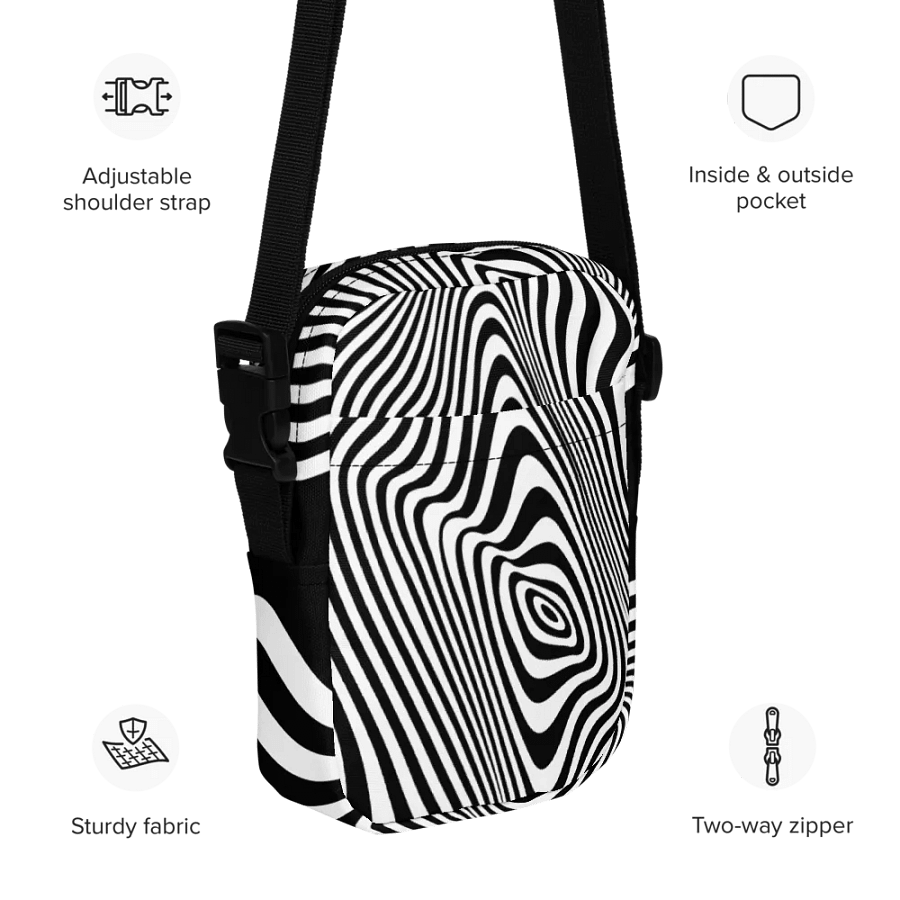 Optical Illusion Waves Crossbody Bag for mens woman friends product image (11)
