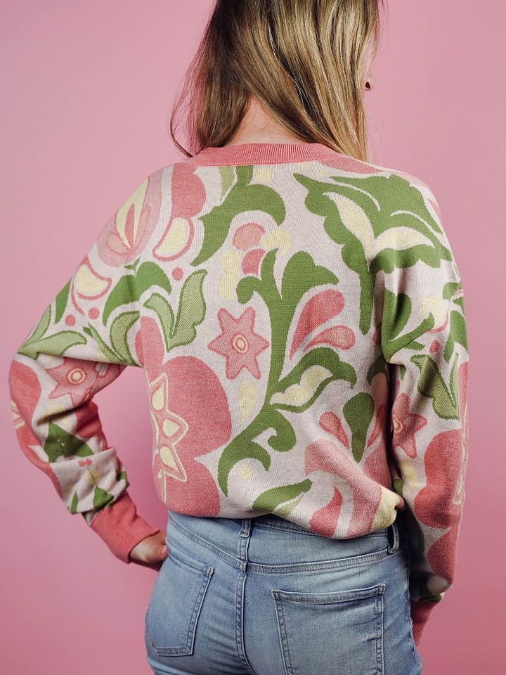 Botanical Wallpaper Sweater - Coral product image (2)
