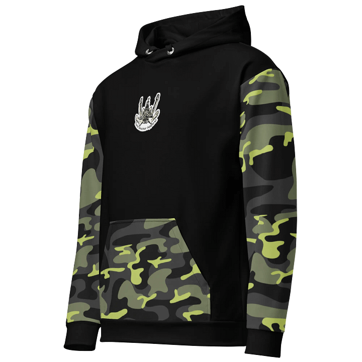 Camouflage & Black Twin Anchor Logo Hoodie product image (2)