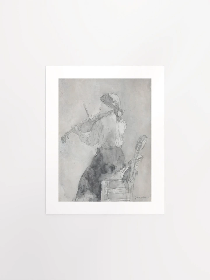 Young Woman Playing A Violin By Gwen John (c. 1897) - Print product image (1)