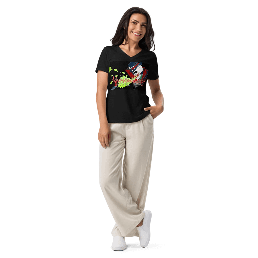 Necromancer's Whimsy Relaxed V-Neck Tee for Women product image (9)