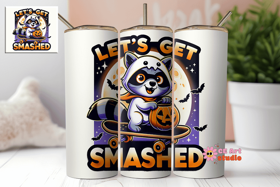 Let's Get Smashed Tumbler Wrap PNG product image (1)