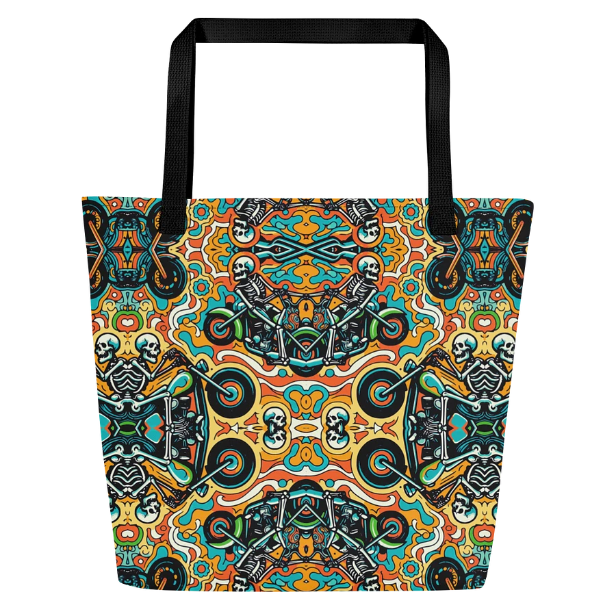 Skeletons On Motorcycles Print Tote Bag product image (2)