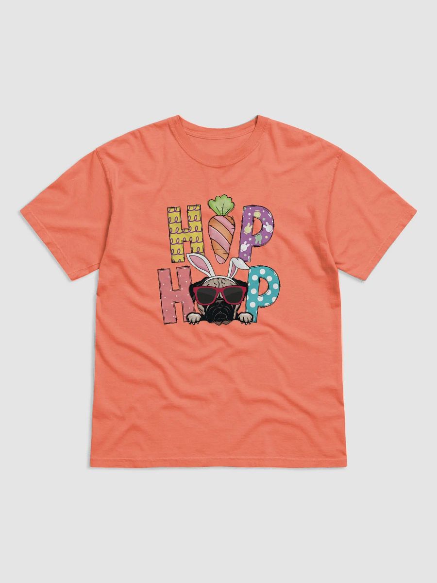 Hip Hop Easter Pug T-Shirt | Cute Easter Day Pug Wearing Bunny Ears and Sunglasses product image (24)