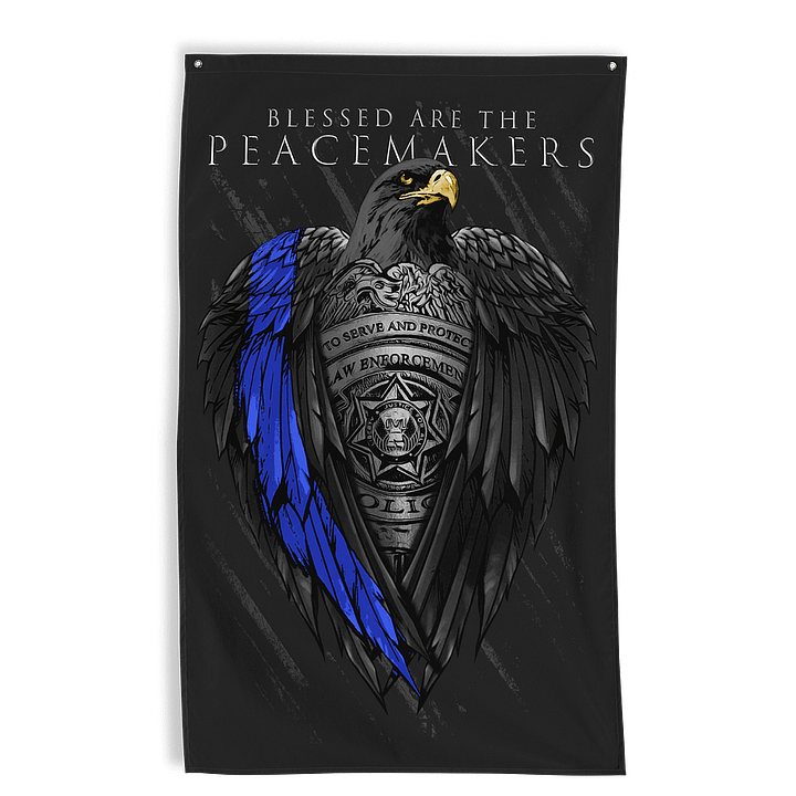 Peacemakers Black Eagle Wall Flag product image (1)