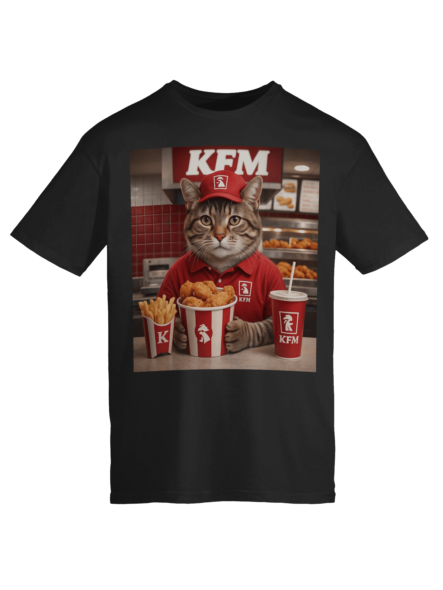 KFM Cat Fast-Food T-Shirt product image (73)