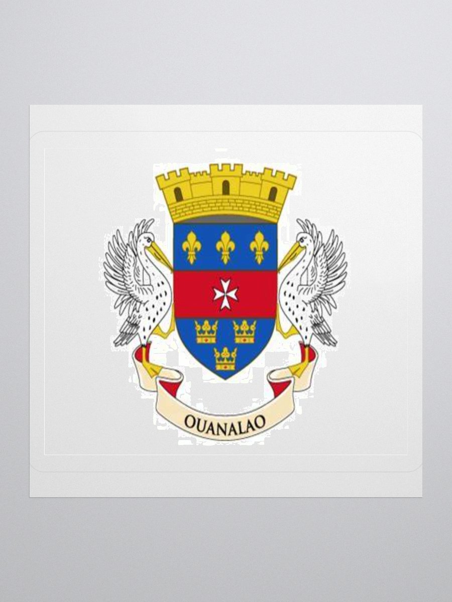 Saint Barthélemy Coat of Arms Sticker - Premium Vinyl for Indoor Use - Multiple Sizes Available product image (3)