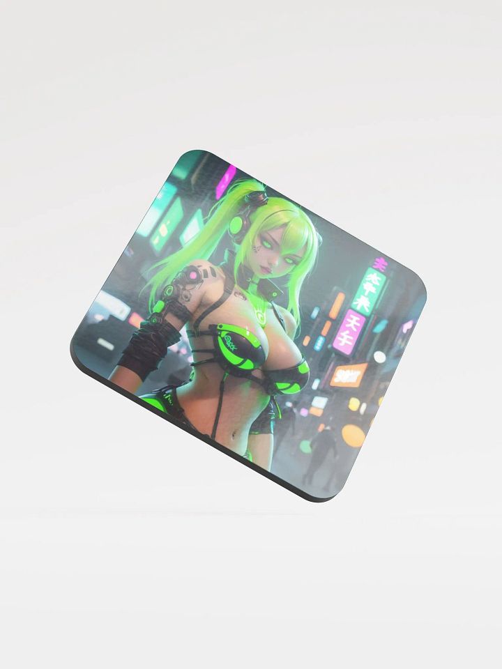 Neon Green Cyberpunk Coaster Set product image (1)