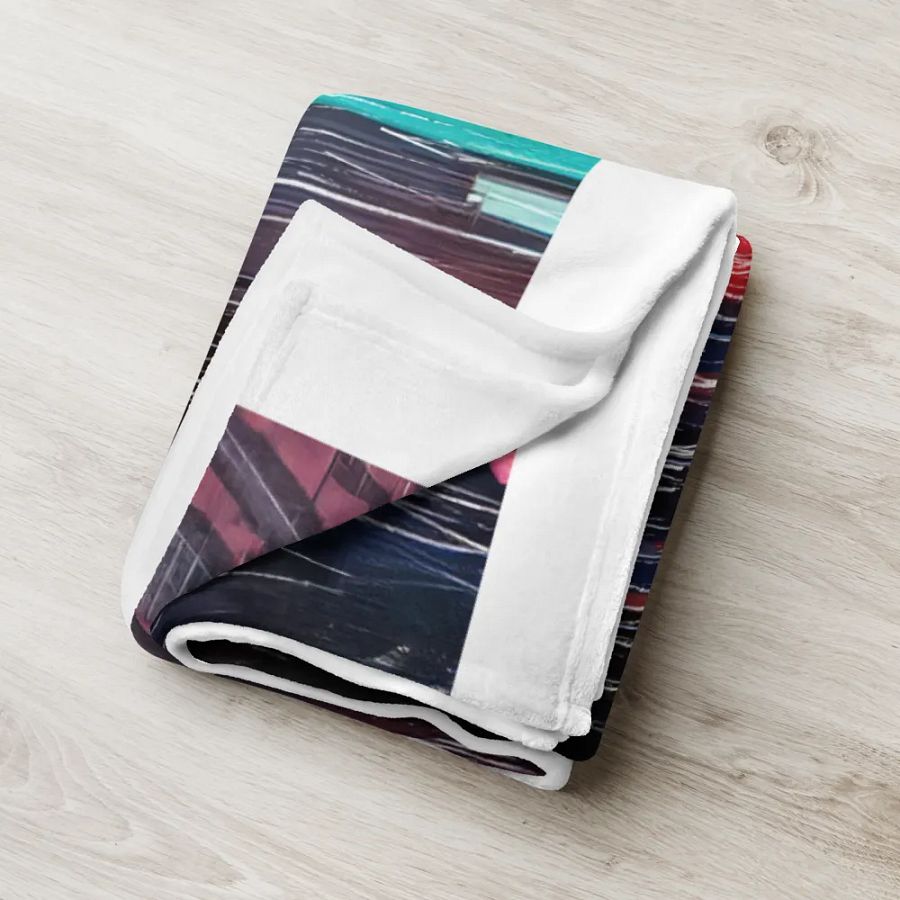 Gay Couple In The Rain – Colorful Two Hearts Throw Blanket product image (6)