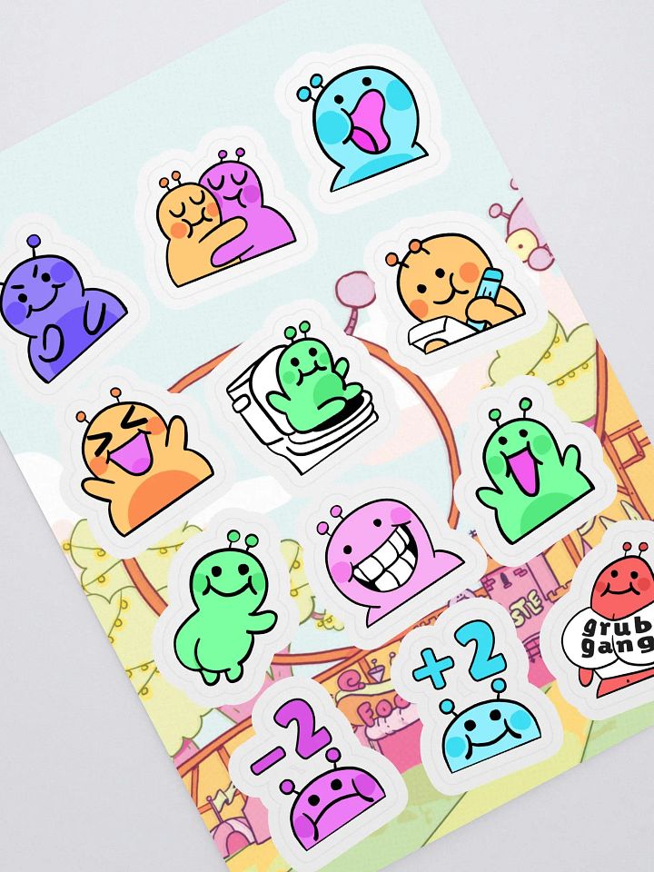 Grub Emote Sticker Sheet product image (1)