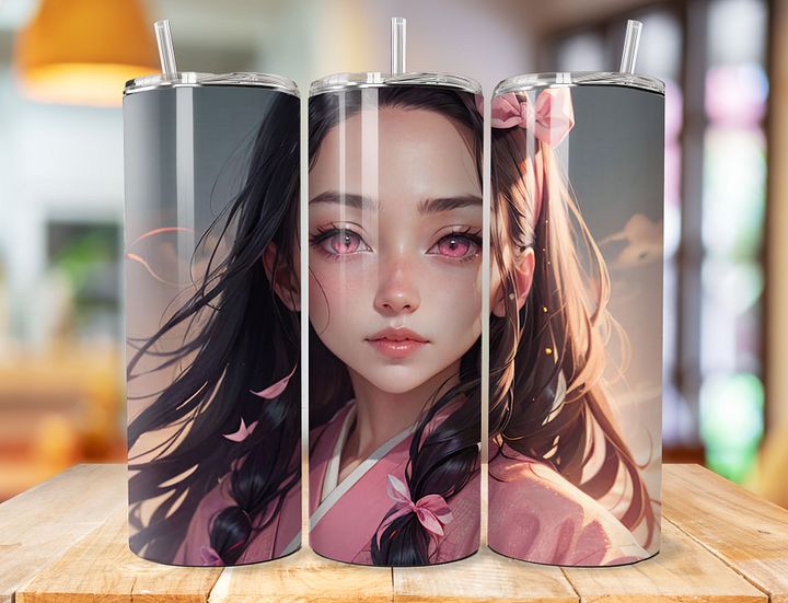 Nezuko Kamado 20 oz Stainless Steel Tumbler – Demon Slayer Graceful Power Design product image (1)