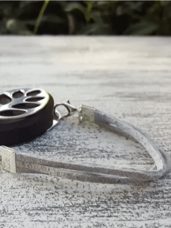 Sky Blue Suede Bracelet | Handmade Accessory for Bellabeat Leaf Urban & Ivy product image (1)