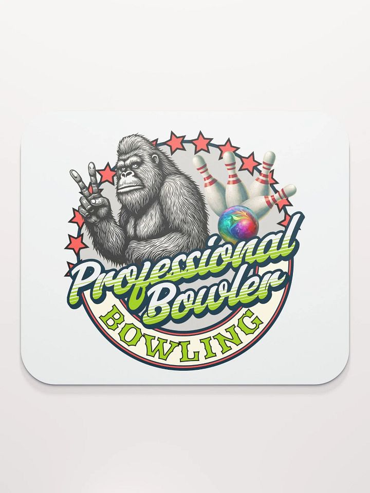 Professional Bowler Sasquatch Bowling Mouse Pad product image (1)