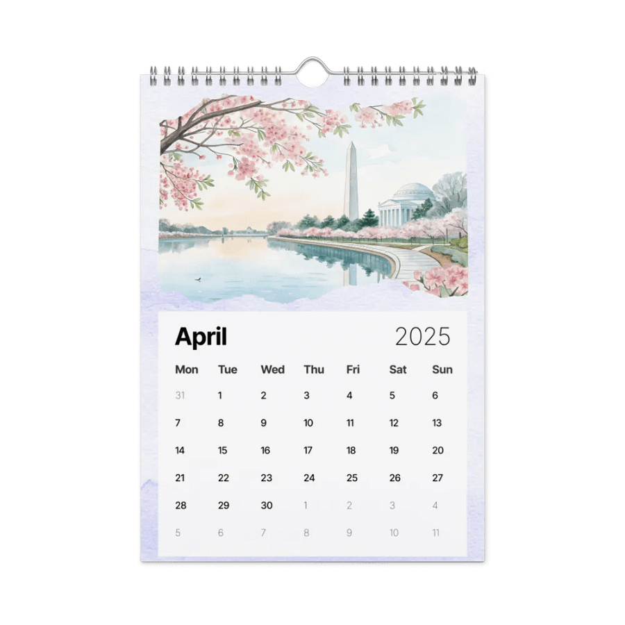 WORLD CAPITALS WATERCOLOR WALL CALENDAR 2025 product image (1)