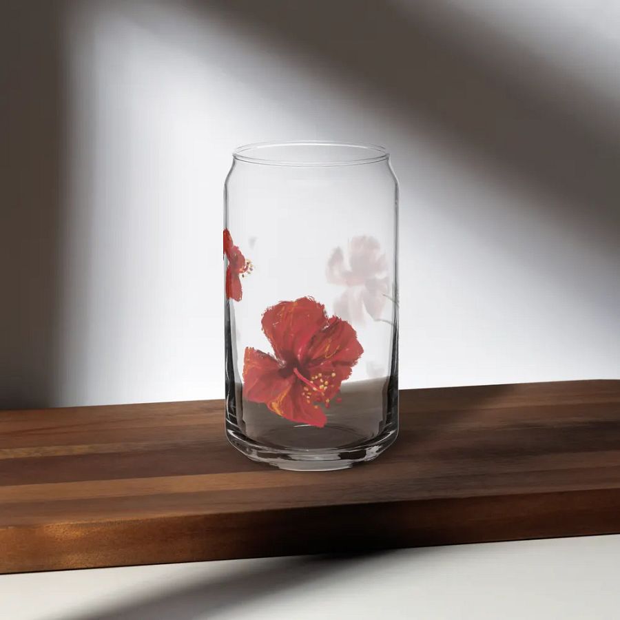 Can Shaped Glass con Flores product image (5)