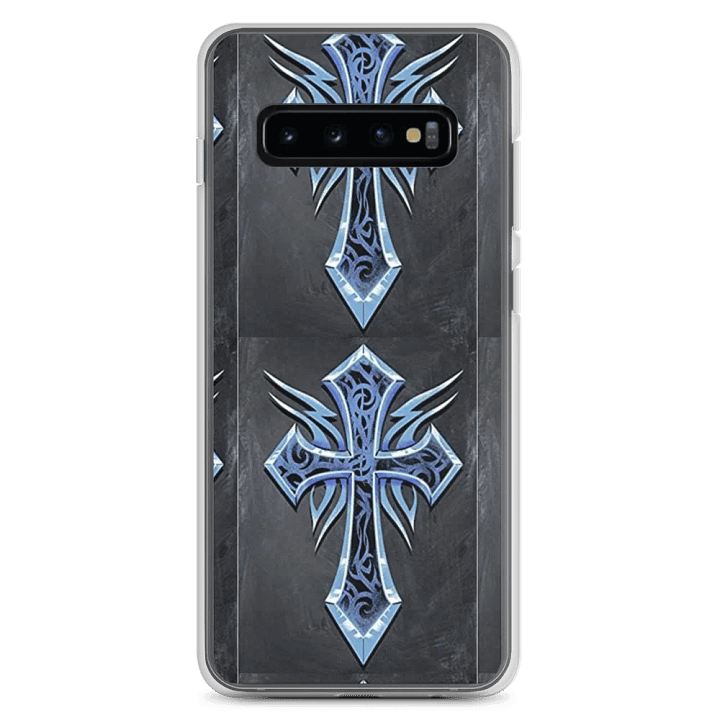 Swirling Blue Crosses Clear Samsung® Case product image (2)