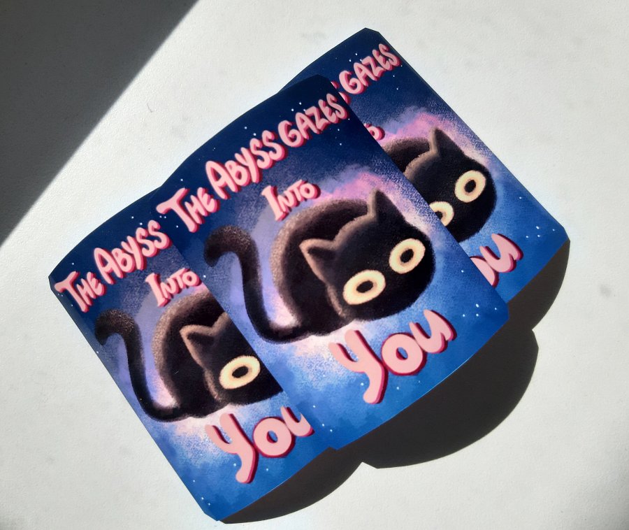 Original vinyl sticker - Abyss Kitten 2.6” product image (2)
