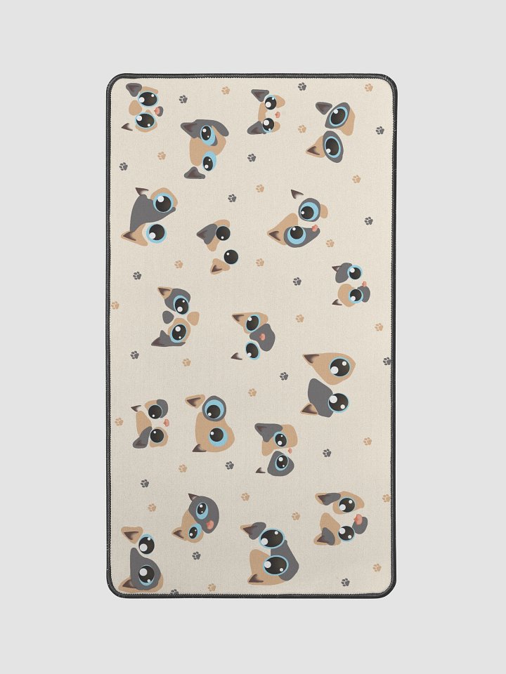 Cute Calico Cat Faces (Blue Eyes) Desk Mat 12" x 22" product image (1)