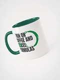 Run on Coffee and Excel Formulas Coffee Mug (Opposite Hand) product image (1)