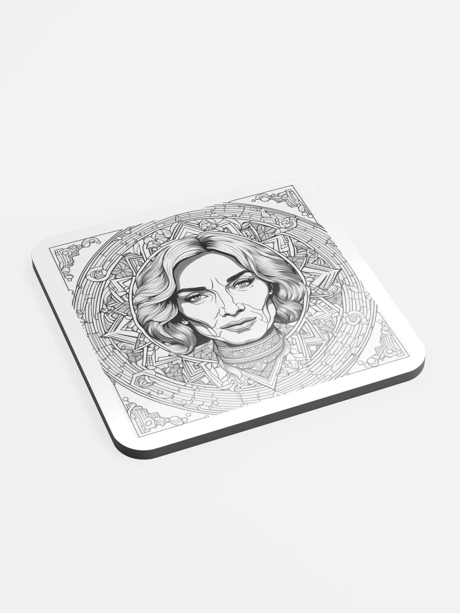 Mandala Monochrome Coaster Set product image (2)