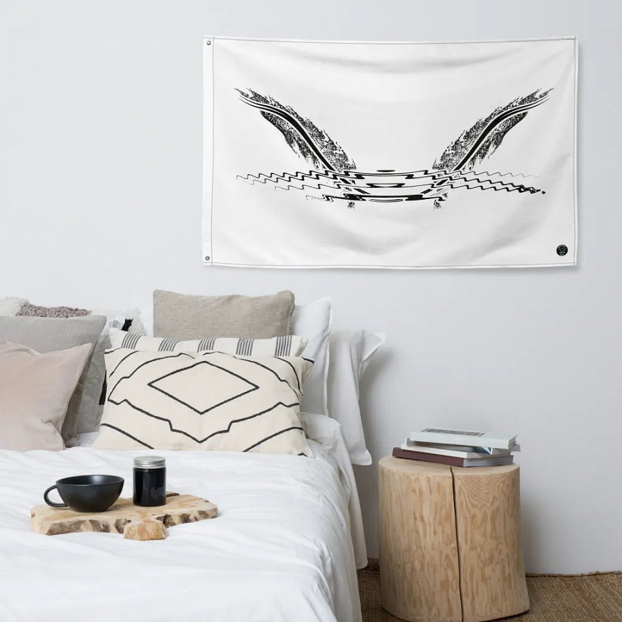 HApex Gear Black Logo - White - Flag product image (4)